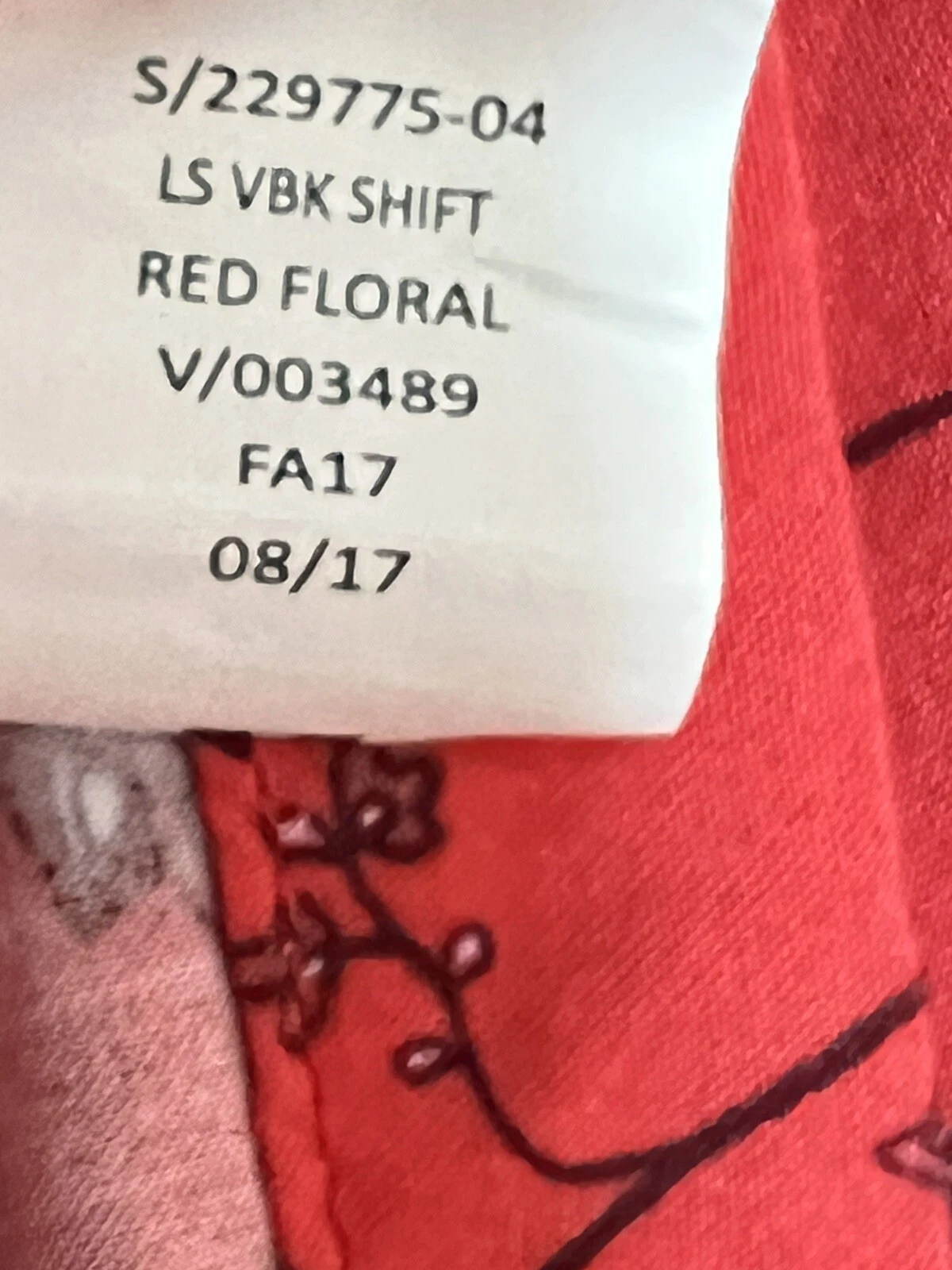 VETEMENTS Abito Gap floreale manica lunga cambio taglia small S V tasche posteriori boho rayon fata