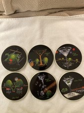 Set of 6 Michael Godard Olive Party Art Coast...