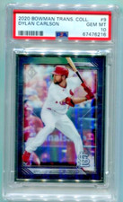 2020 Bowman Transcendent Collection #9 DYLAN CARLSON #003 /100 PSA 10 GEM MINT