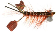 Fly Fishing Flies (Bass, Muskie, Pike, Trout) Fighting Craw Rust x 3