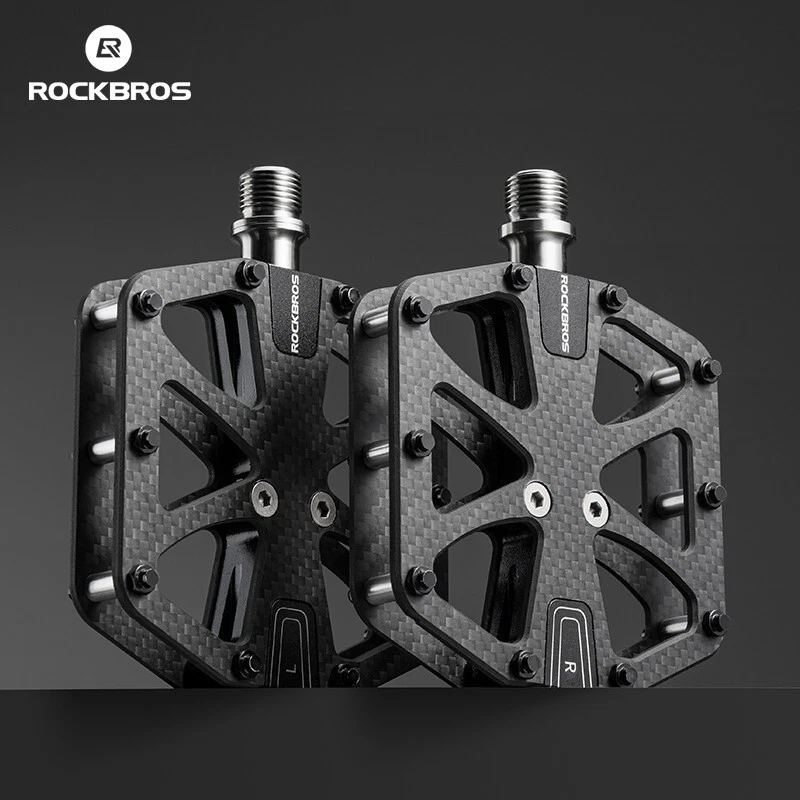 ROCKBROS Bicycle Pedal Carbon Fiber Mountain Bike Road Bike Peilin Bearing Anti - image 3 of 4