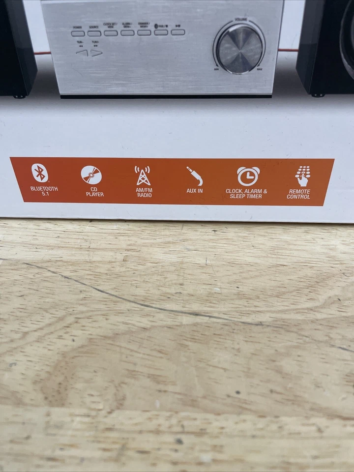 iLive IHB227B Wireless Home Music System w/CD , AM/FM Radio, Clock, Remote - Image 2 of 4