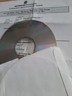 On the Edge radio show 96-04 SILVER press cd w/cues. Dink, Big