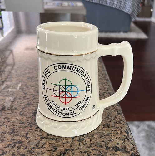 GRAPHIC COMMUNICATIONS INTERNATIONAL UNION MUG/STEIN Teamsters UFCW 5.5" GCIU - Picture 4 of 7