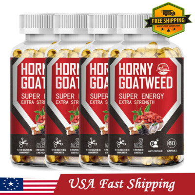 Horney Goat Weed for Men & Women-with Maca, Saw Palmetto, Ginseng