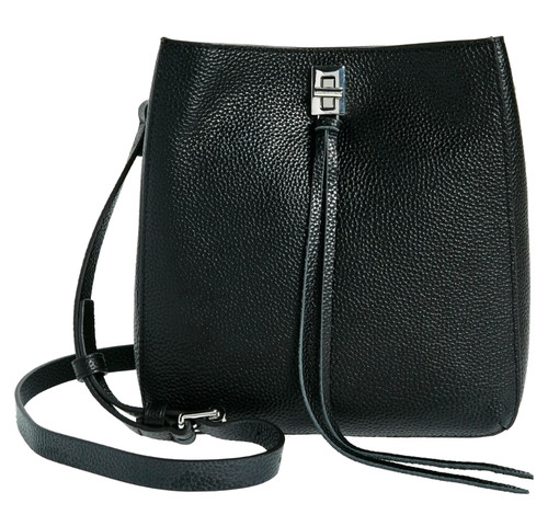 Rebecca Minkoff Darren Women's Leather Crossbody Shoulder Bag Black