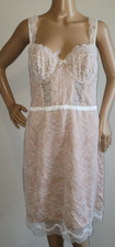 Victoria Secret NWT XL Nude Lace Corset Back Eyelash Chemise Slip Dress