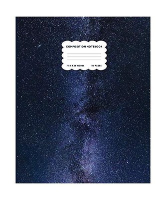 Composition Notebook: Wide Ruled Space Galaxy Notebook | Milky Way Composition N