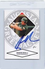2004 Just #55 Brandon Moss Green Jackets Signed Auto *J2222
