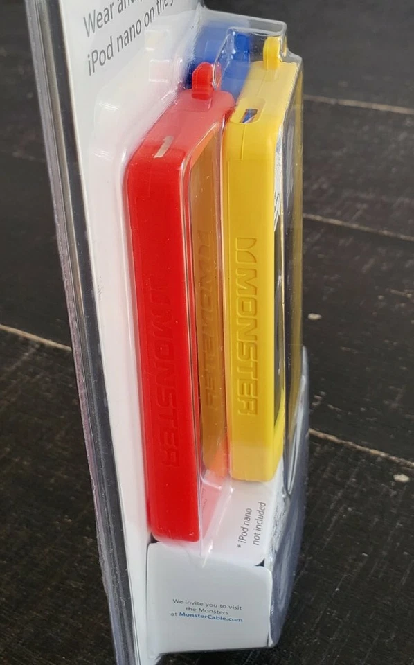 Monster Cable iBumper iPod Nano 3 Colores Estuches 3 Pieles Transparentes Eslinga Nuevo Sellado Foto 3 de 4