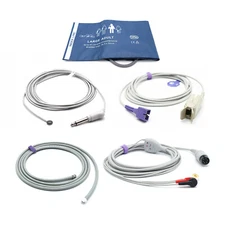 Welch Allyn Accessories Bundle - Cuff Hose, SpO2 Nellcor Oximax, ECG Temperature