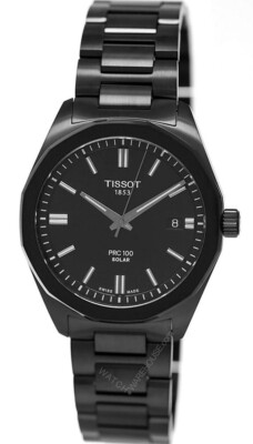 Tissot PRC 100 Solar Quartz 39mm Black SS Men's Watch T151.422.33