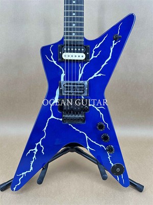 Custom Washburn Dimebag Darrell Signature Model Blue Electric Guitar Solid Body