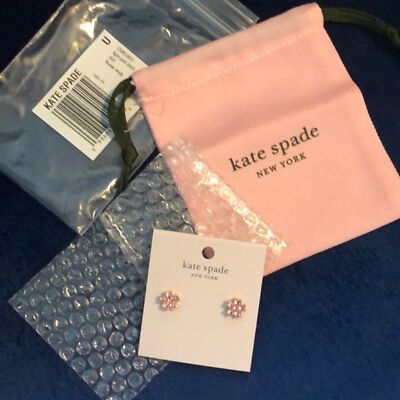 KATE SPADE Pink & Gold Flower Stud Earrings | eBay