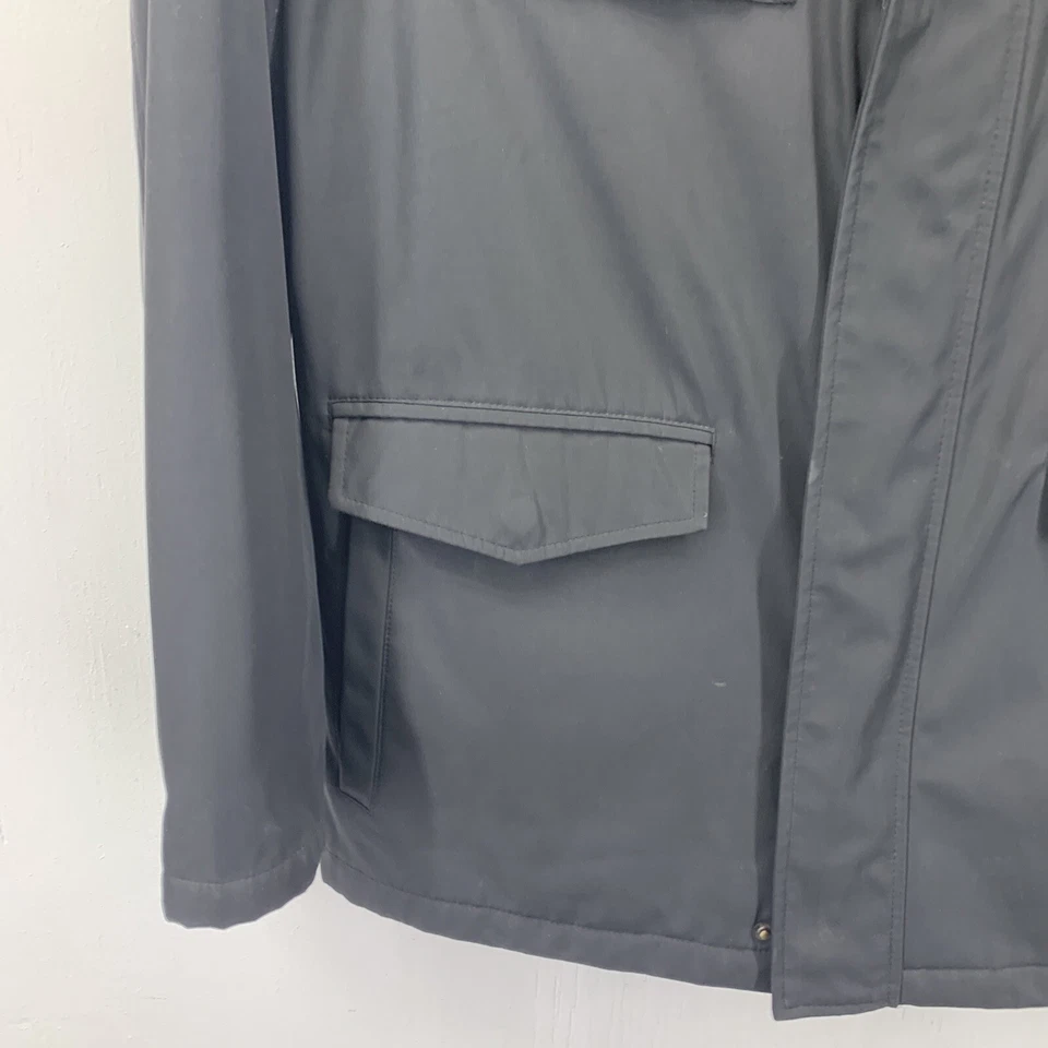 Kenneth Cole Reaction Mens Small Zip Up Jacket Coat Overcoat Black Lined Warm - Image 2 of 4