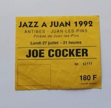 Eintrittskarte zu einem JOE COCKER- Konzert, 1992