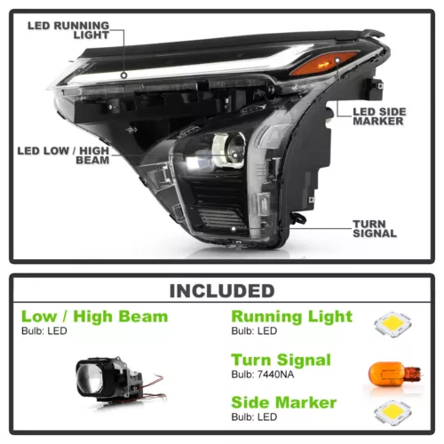 Driver Side Headlight w/ LED DRL Projector Headlamp For 2024-2025 Chevy Trax - Bild 3 von 9