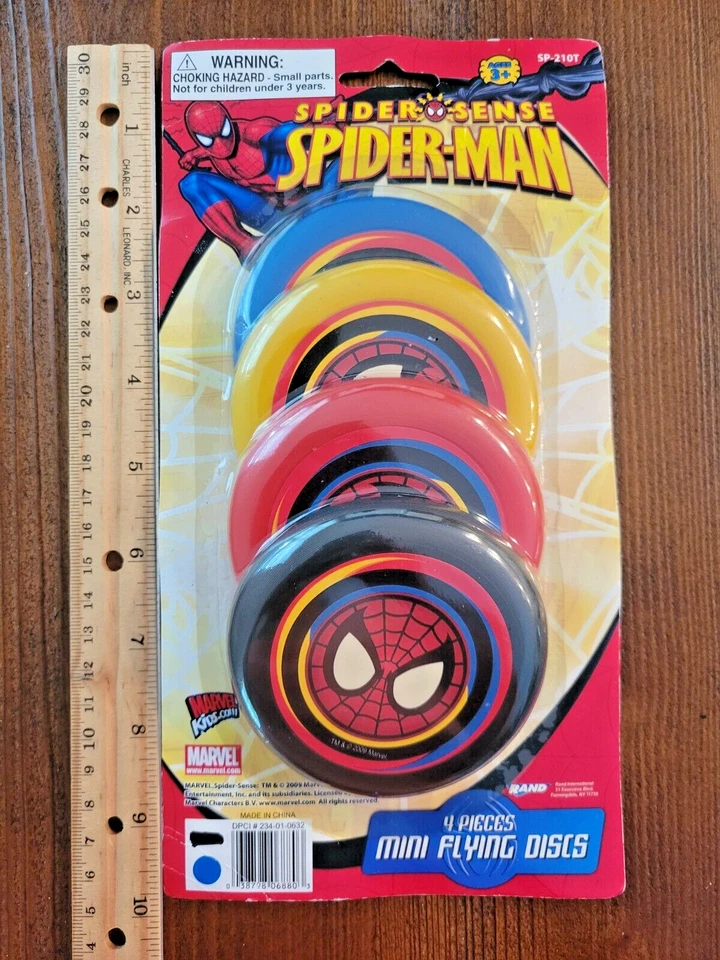 NEW 12 Spiderman Mini Flying Discs/Frisbees Favors, Baskets, Stockings, Prizes - Image 2 of 3