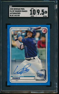 【NPB入り？！】2020 Wander Franco 9枚限定 Auto 2020 Bowman - Prospects Autographs Wander Franco #PA-WF Blue /150