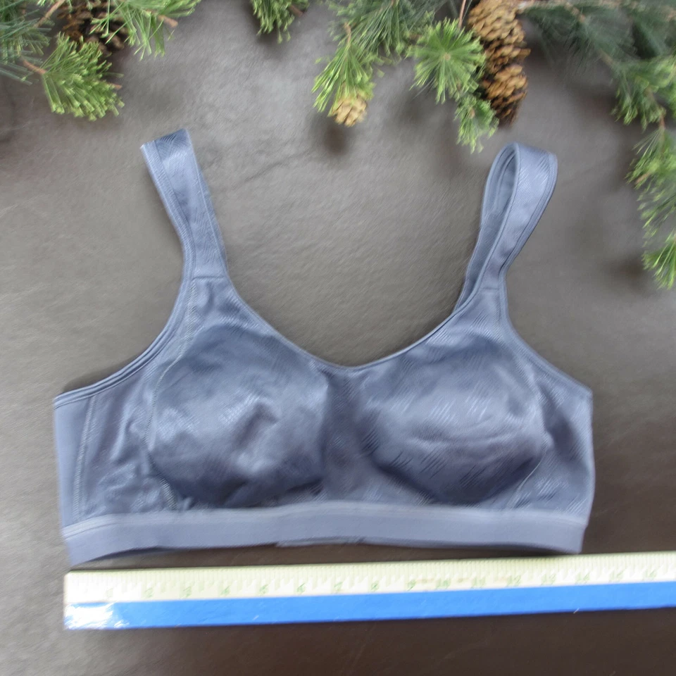 Sujetador Playtex 36C Gris Inalámbrico Cierre Ajustable Trasero Foto 2 de 4