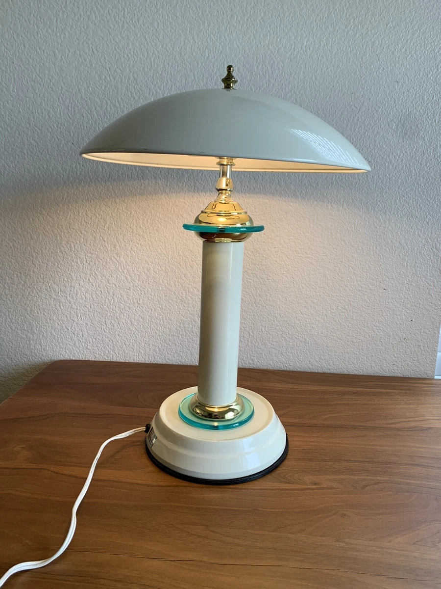 MCM 90 s Vintage White Flying Saucer Atomic Mushroom 3 Way Touch