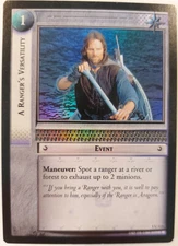 LOTR TCG Fellowship of the Ring A RANGER'S VERSATILITY 1U113 FOIL LP