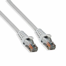 CAT5E White Ethernet Network 7' Feet 24 AWG Patch Cable RJ45 LAN Wire 5/pack 