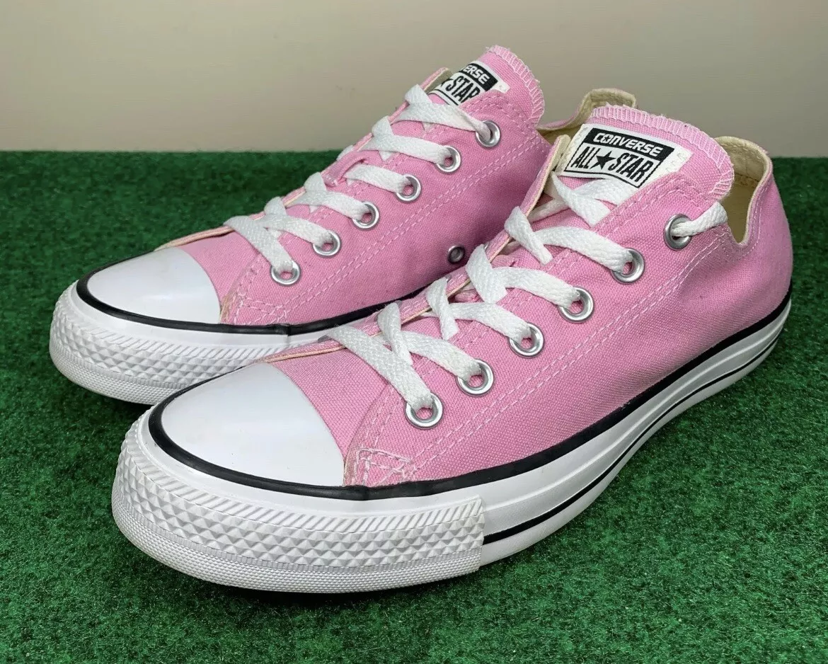 Pink converse on sale low tops womens