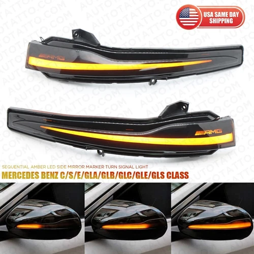 Mercedes C/S/E/GLA/GLC W205 W222 X253 W167 Mirror Sequential Turn Signal Light