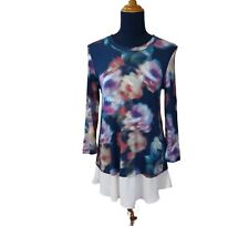 Karen Kane Floral Tunic Knit Top Size S New
