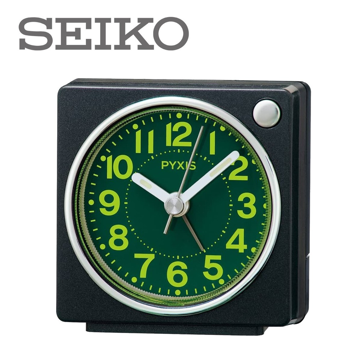 SEIKO PYXIS Alarm Clock Metallic Black Light Condensing Lens JDM