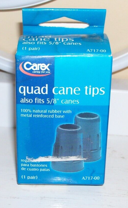 Carex quad cane tips 1 pair also fits 5/8" canes New in Box eBay