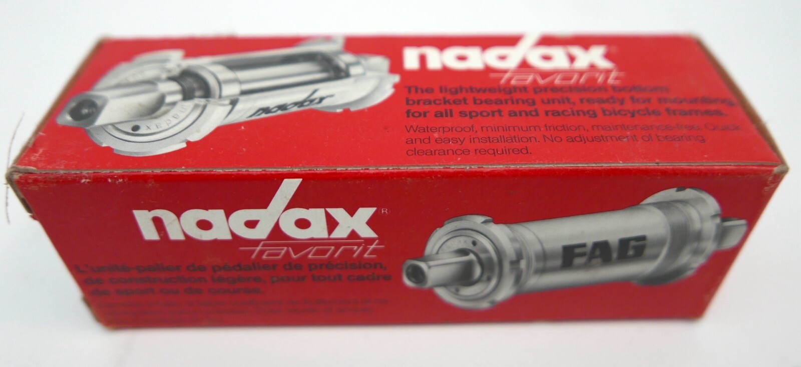 Nadax Favorit Sealed Cartridge Bearing Square Taper Bottom Bracket by