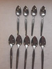 Wm Rogers Mfg Co Stainless Steel Made In USA Grapefruit Serrated Spoons Set of 9