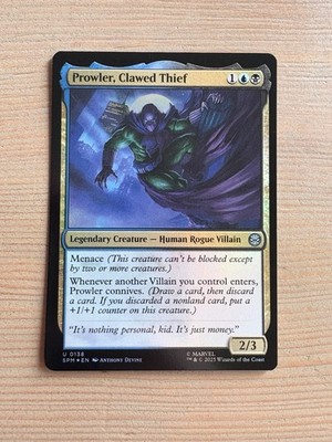 Prowler, Clawed Thief - 138 - MTG: Spider-Man: Eternal-Legal - Uncommon - FOIL