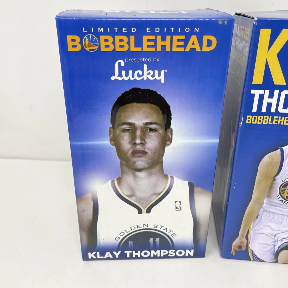 Klay Thompson Bobblehead Lote 3 Golden State Warriors NBA Bulldog Diadema RARA Foto 2 de 4