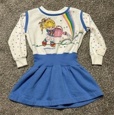 Vintage Rainbow Brite Dress 80s Beautiful Toddler Girls Size 2T