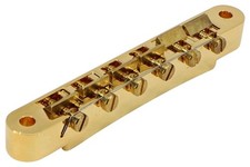 USA Tune-o-Matic Bridge wired ABR-1 Gold for Gibson  guitars - BRIDGE ONLY