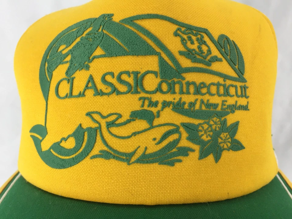 Clásico Connecticut El Orgullo de Nueva Inglaterra Tres Tiras Snapback Sombrero Ajustable Foto 3 de 4