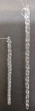 Set Of 10 Twisted Glass Icicle Christmas Ornaments