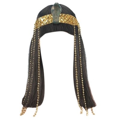 Cleopatra Wig Snake Headpiece Short Straight Bob Wigs Egyptian Queen Headpiece
