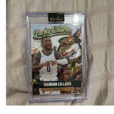 Wild Card Lucky Charm Auto & Splat Damian Lillard Basketball 6 Card Lot