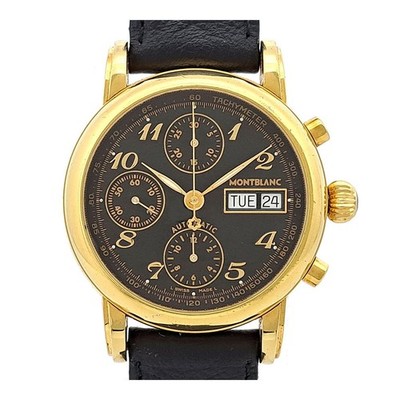 Montblanc Meisterstück Chronograph Day-Date 7016 Men's Gold Plated Automatic Wa