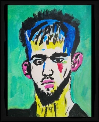 Expressionism/Abstract Young Lad 11x14 One of a Kind Modern Street Art Painting