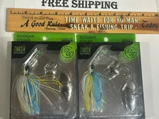 LOT OF 2 Googan Squad Zinger Spinnerbait 3/8 OUNCE SEXY SHAD COLOR FREE SHIPPING
