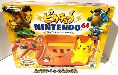 Pokemon Nintendo 64 N64 Japanese Pikachu Orange Limited RARE Japan JAP CIB