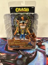 NECA Deluxe CRASH BANDICOOT Videojuego Exclusivo 7 pulgadas Figura de Acción Jet Pack