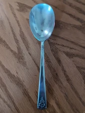 Vintage Wm Rogers Mfg. Co Extra Large Silver Plate Serving Spoon 9"