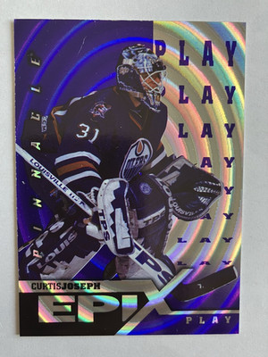 1997-98 Pinnacle EPIX Play Purple #E17 Curtis Joseph Edmonton Oilers