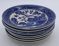 Blue Willow Vintage Japan Set Of 8 Plates 5.75"